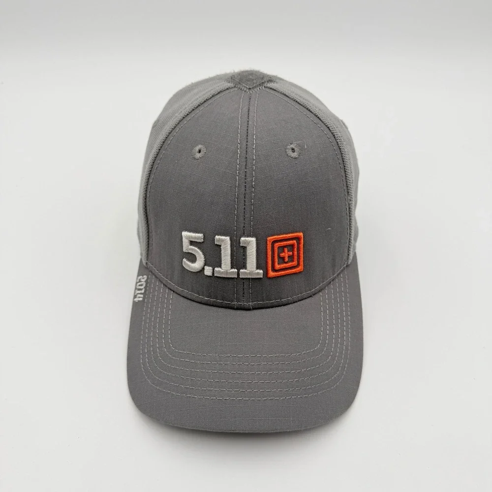 5.11 Tactical Baseball Cap Mens OSFM Gray Ripstop Mesh Back Outdoor Hat Utility